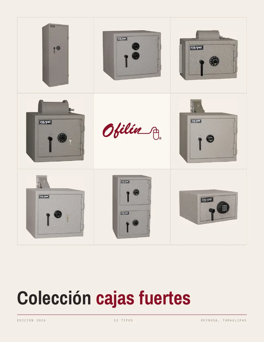 Portada del catálogo Catálogo de cajas fuertes